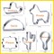 6 Pieces Fiesta Mexican Cinco de Mayo Cookie Cutter Set Party Decorations - 4in Large Donkey Pinata Cactus Sombrero Taco Maraca Plaque Stainless Steel Fondant Molds